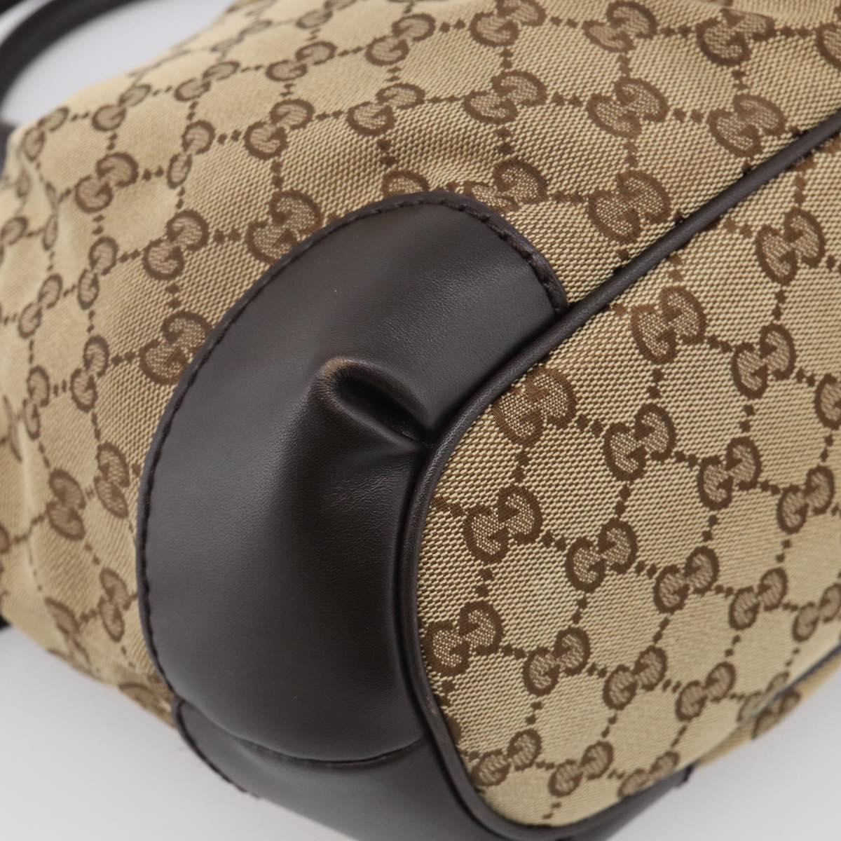 GUCCI GG Canvas Sukey Hand Bag 2way Beige Gold 247902 Auth 213375A