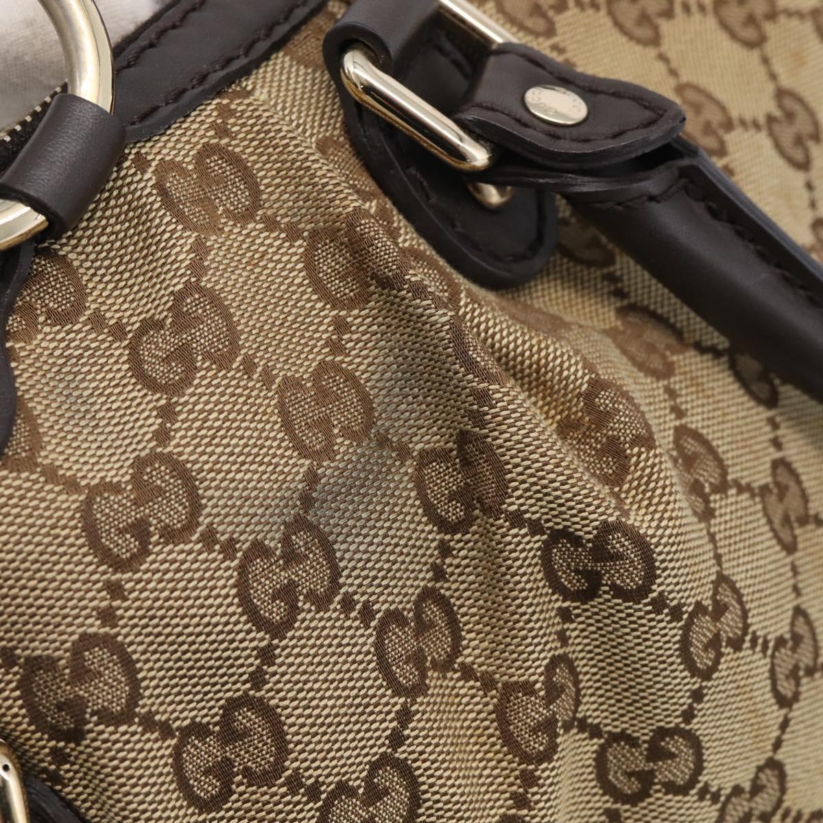 GUCCI GG Canvas Sukey Hand Bag 2way Beige Gold 247902 Auth 213375A