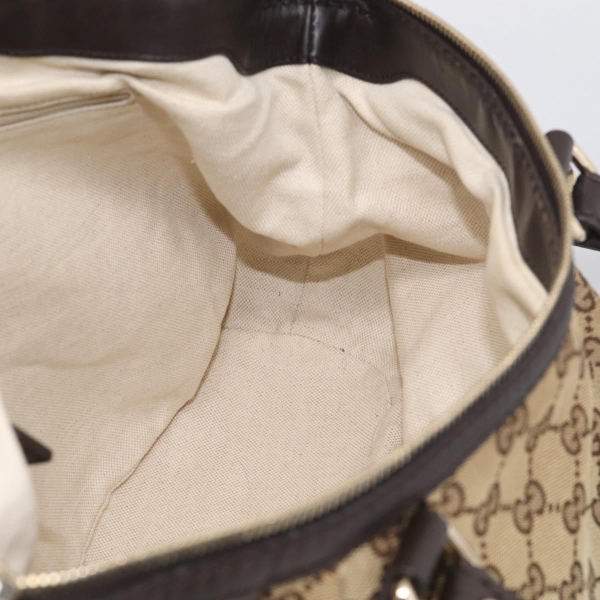 GUCCI GG Canvas Sukey Hand Bag 2way Beige Gold 247902 Auth 213375A