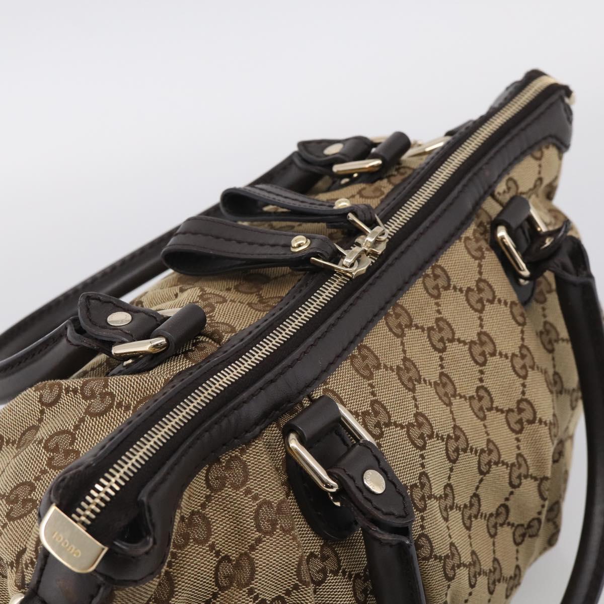 GUCCI GG Canvas Sukey Hand Bag 2way Beige Gold 247902 Auth 213375A