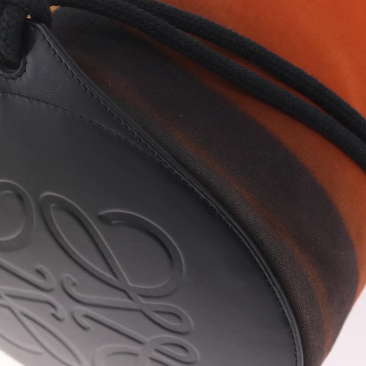 LOEWE Shoulder Bag Canvas Orange Auth 213384M
