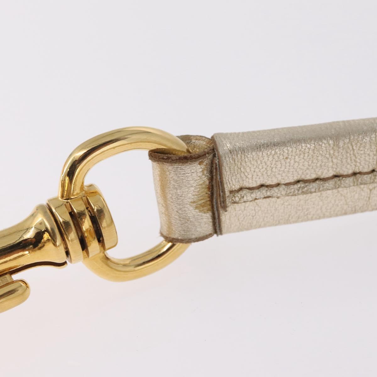 Miu Miu Shoulder Bag Leather Gold Auth 213385M