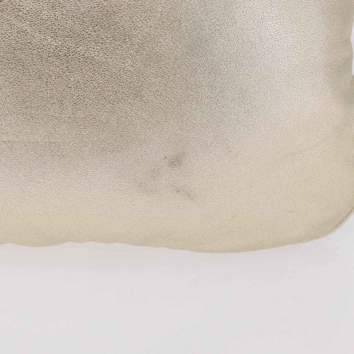 Miu Miu Shoulder Bag Leather Gold Auth 213385M