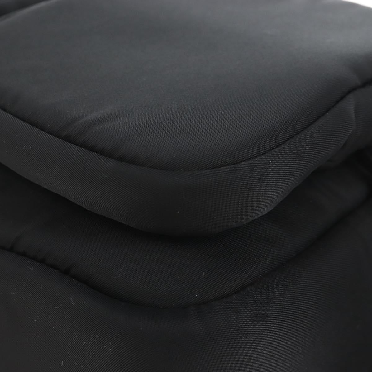 PRADA Backpack Nylon Black Silver Auth 213386V