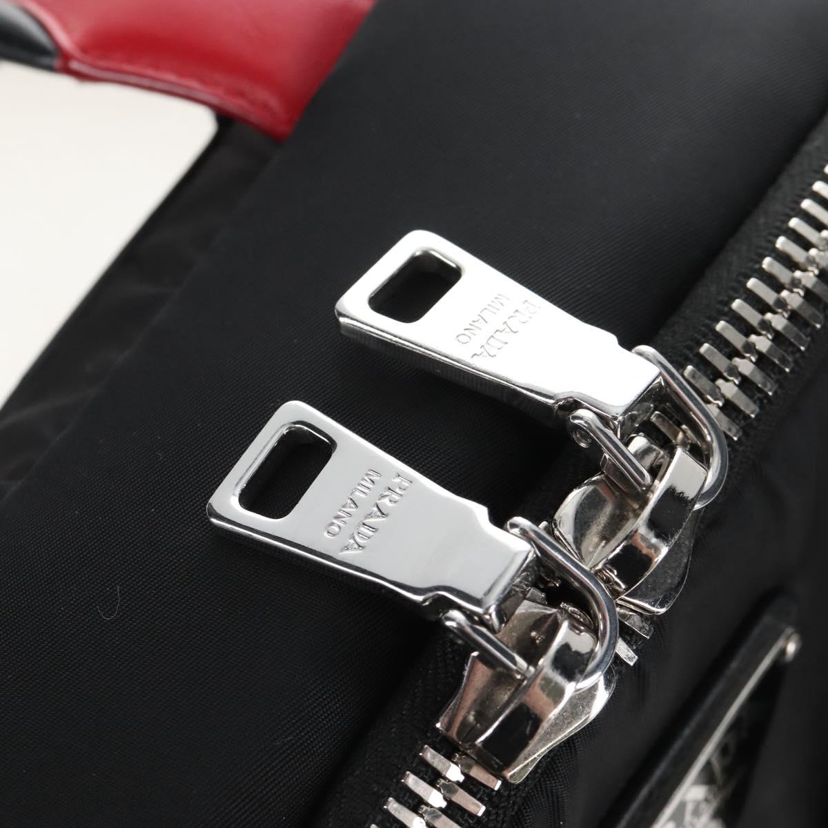 PRADA Backpack Nylon Black Silver Auth 213386V