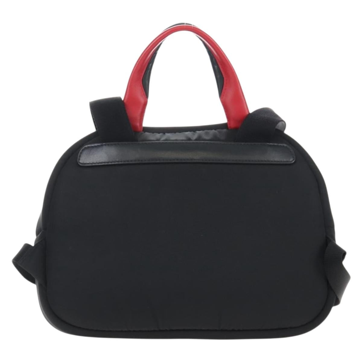 PRADA Backpack Nylon Black Silver Auth 213386V