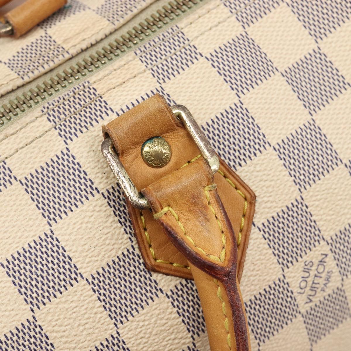 LOUIS VUITTON Damier Azur Speedy 30 Hand Bag N41533 LV Auth 213398