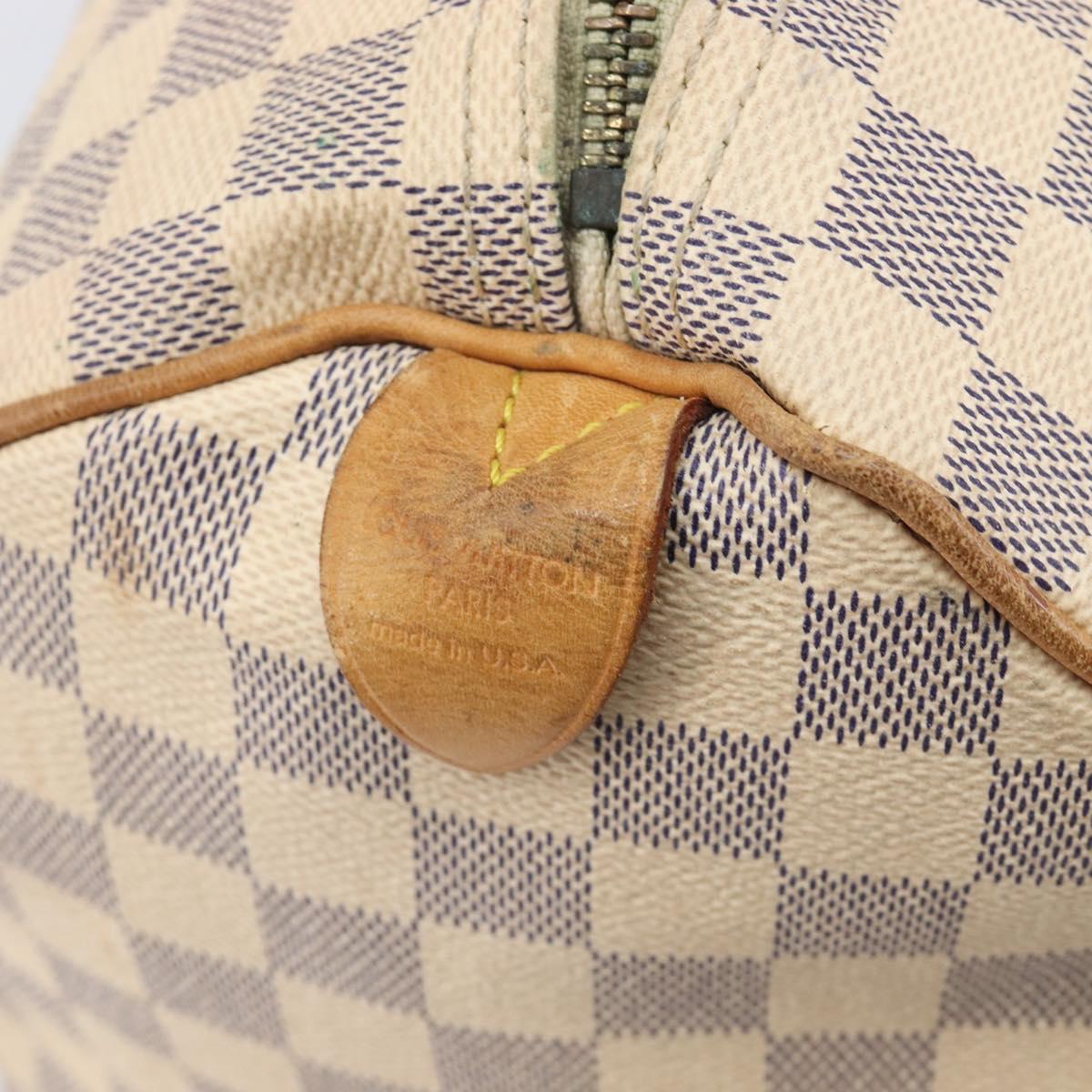 LOUIS VUITTON Damier Azur Speedy 30 Hand Bag N41533 LV Auth 213398