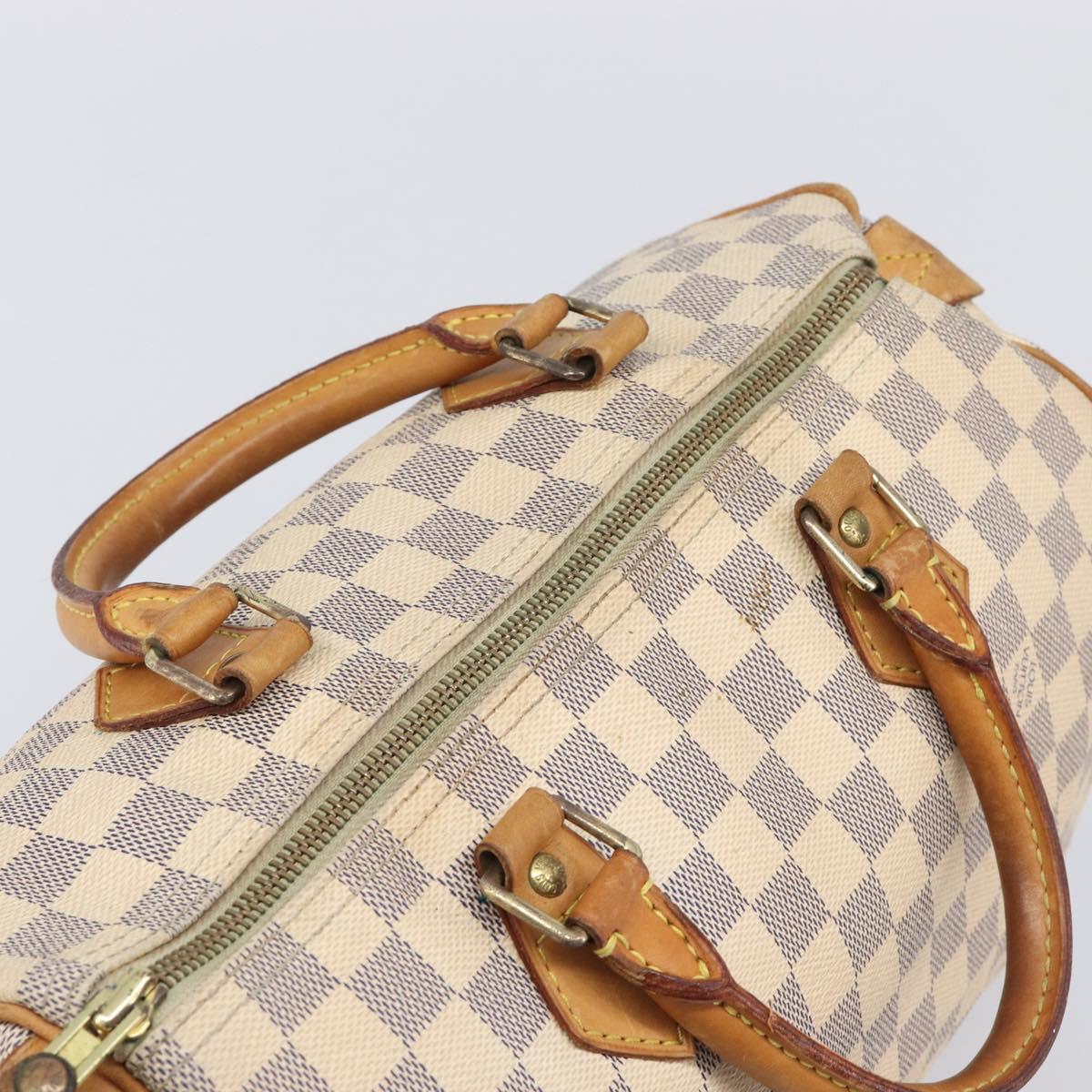 LOUIS VUITTON Damier Azur Speedy 30 Hand Bag N41533 LV Auth 213398