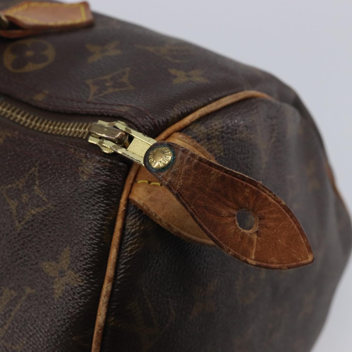 LOUIS VUITTON Monogram Speedy 30 Hand Bag M41526 LV Auth 213400