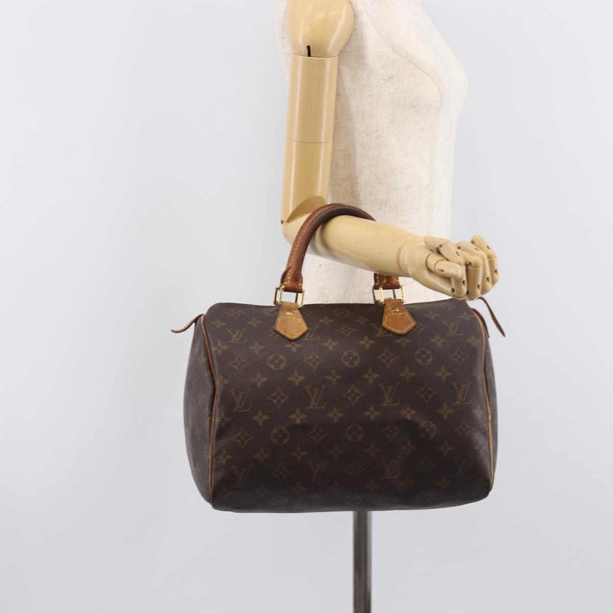 LOUIS VUITTON Monogram Speedy 30 Hand Bag M41526 LV Auth 213400
