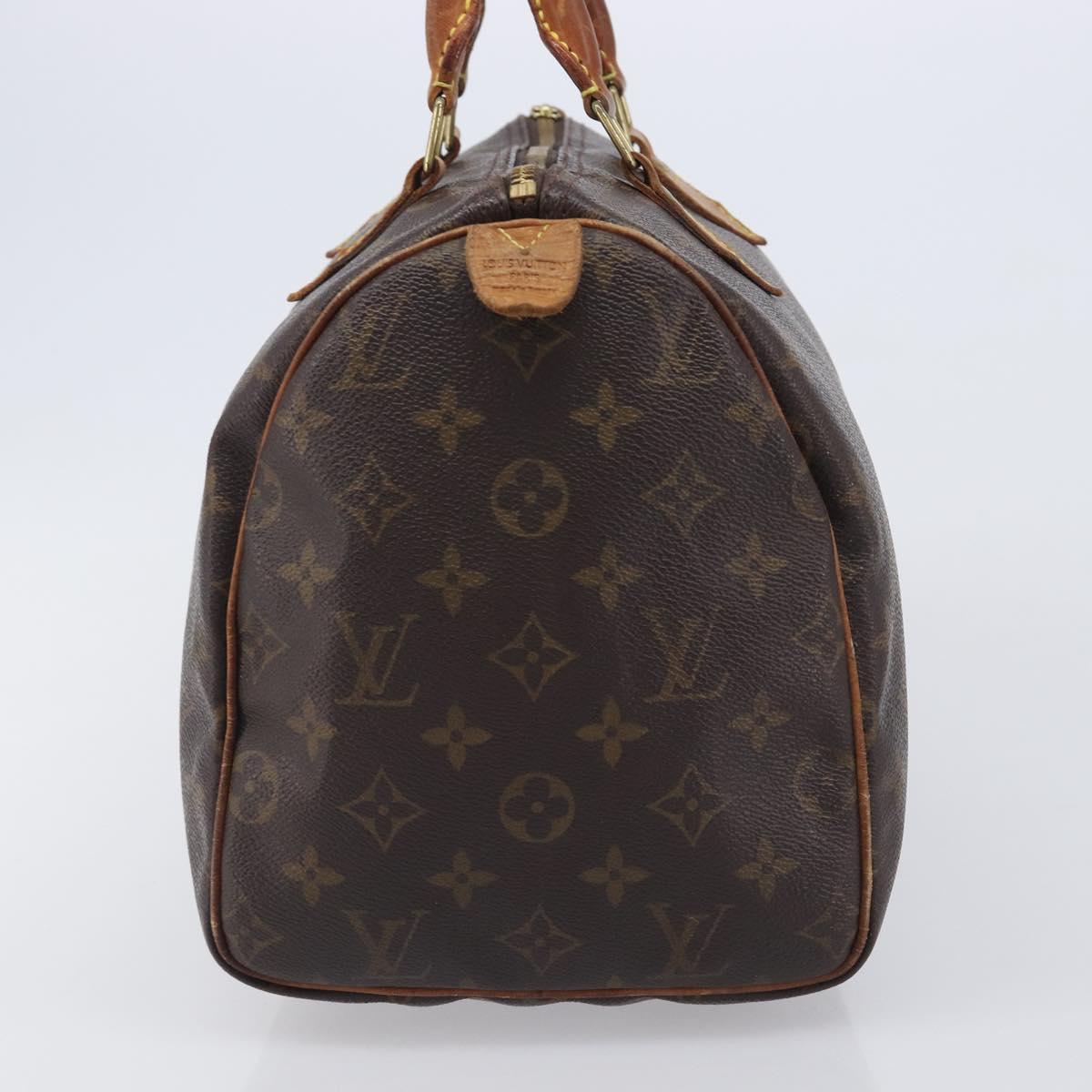 LOUIS VUITTON Monogram Speedy 30 Hand Bag M41526 LV Auth 213400
