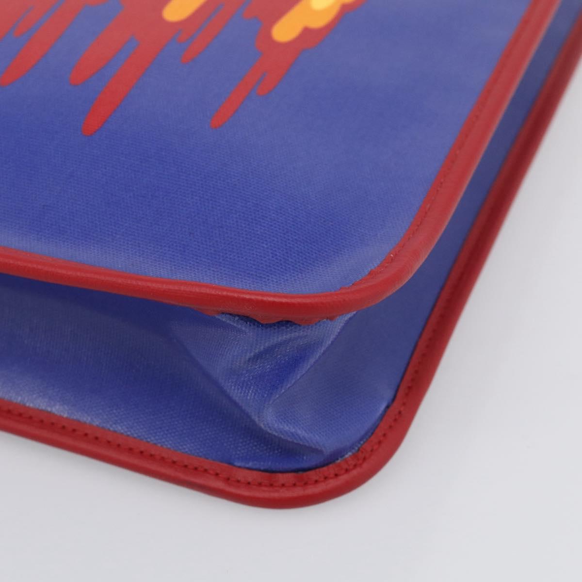 GUCCI Hand Bag PVC Blue Red 550763 Auth 213408M