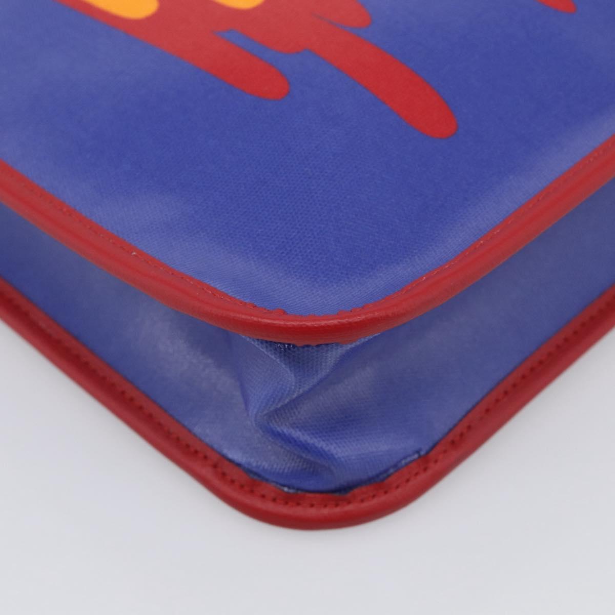 GUCCI Hand Bag PVC Blue Red 550763 Auth 213408M
