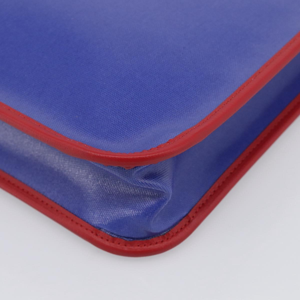 GUCCI Hand Bag PVC Blue Red 550763 Auth 213408M