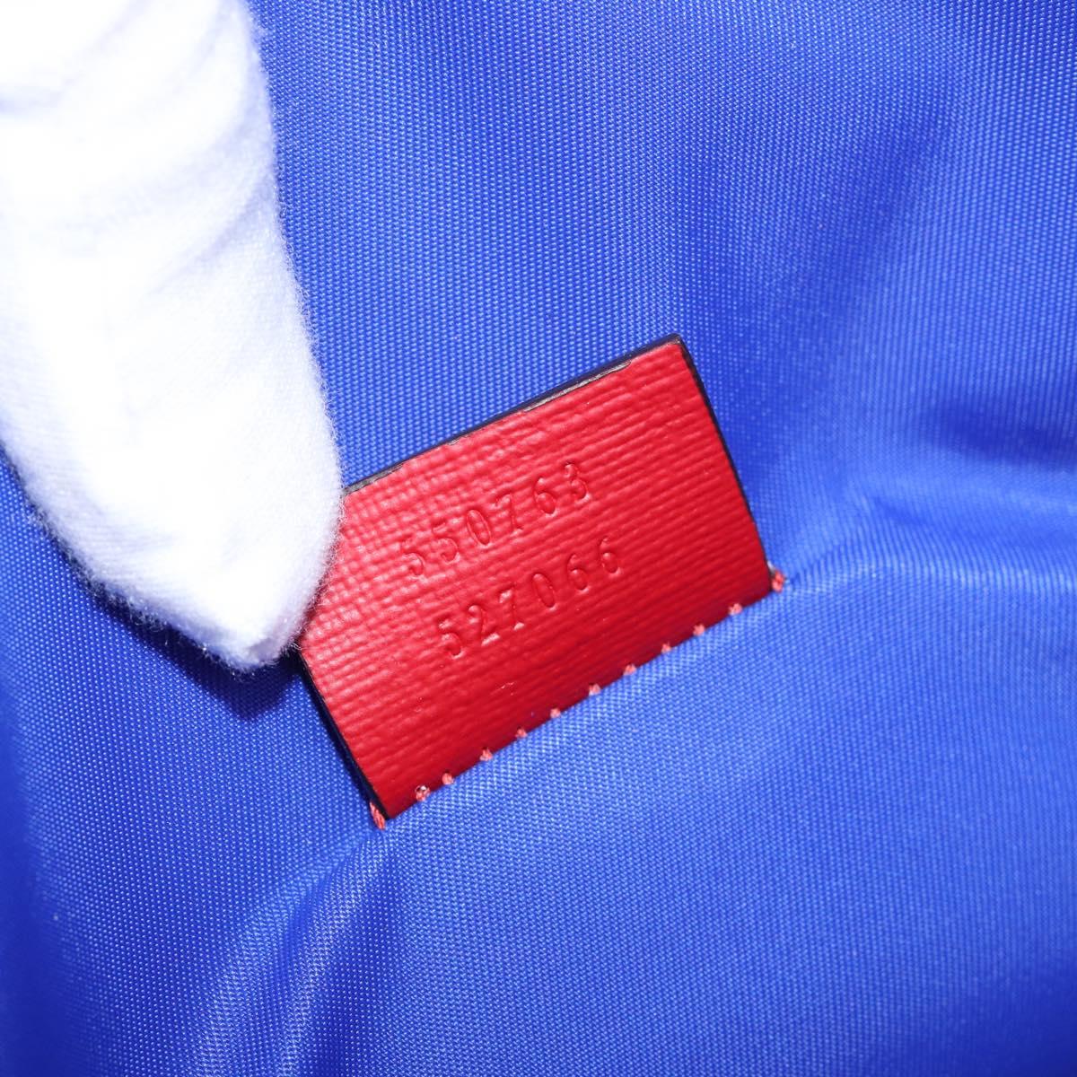 GUCCI Hand Bag PVC Blue Red 550763 Auth 213408M