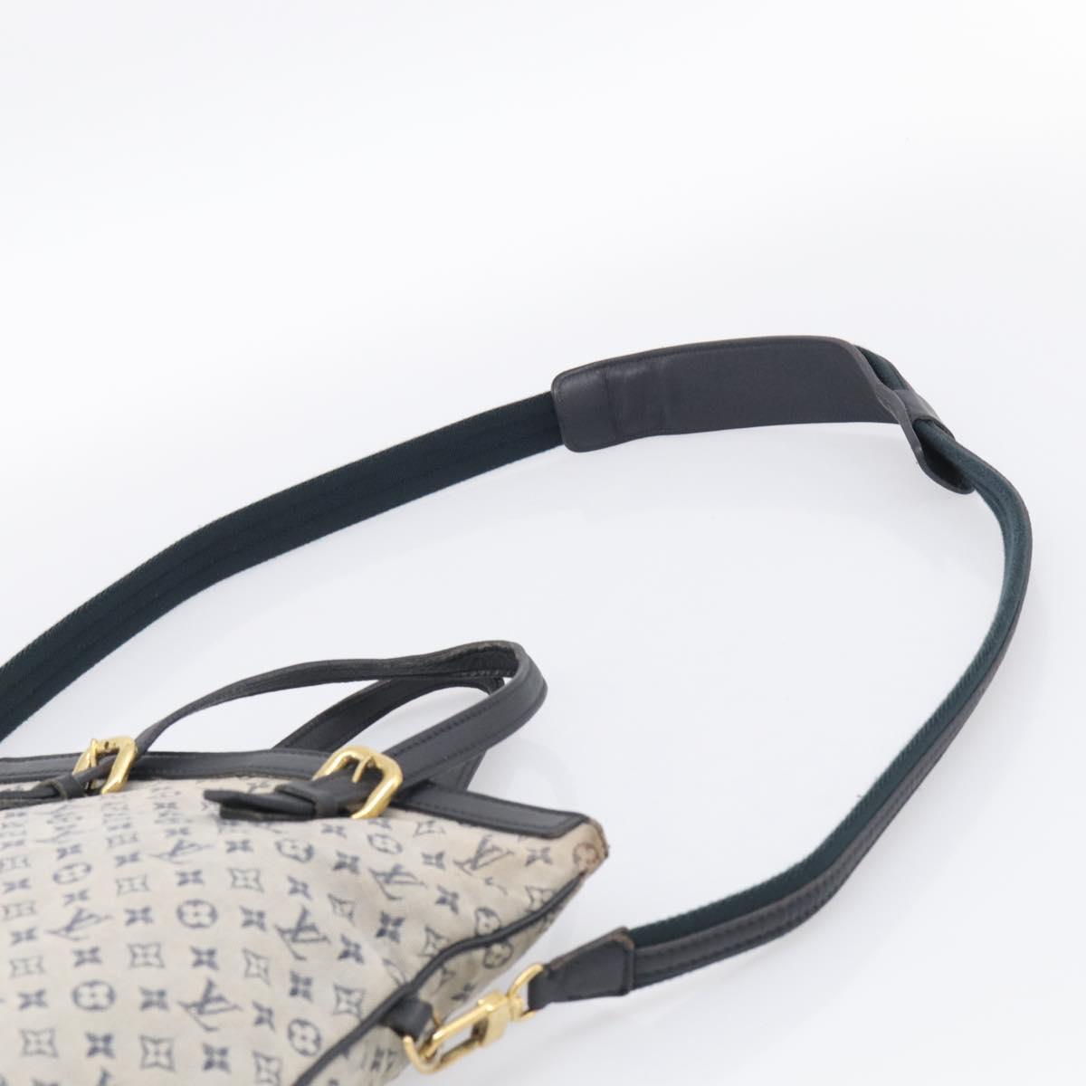 LOUIS VUITTON Monogram Mini Francoise Tote Bag 2way Blue M92208 LV Auth 213421