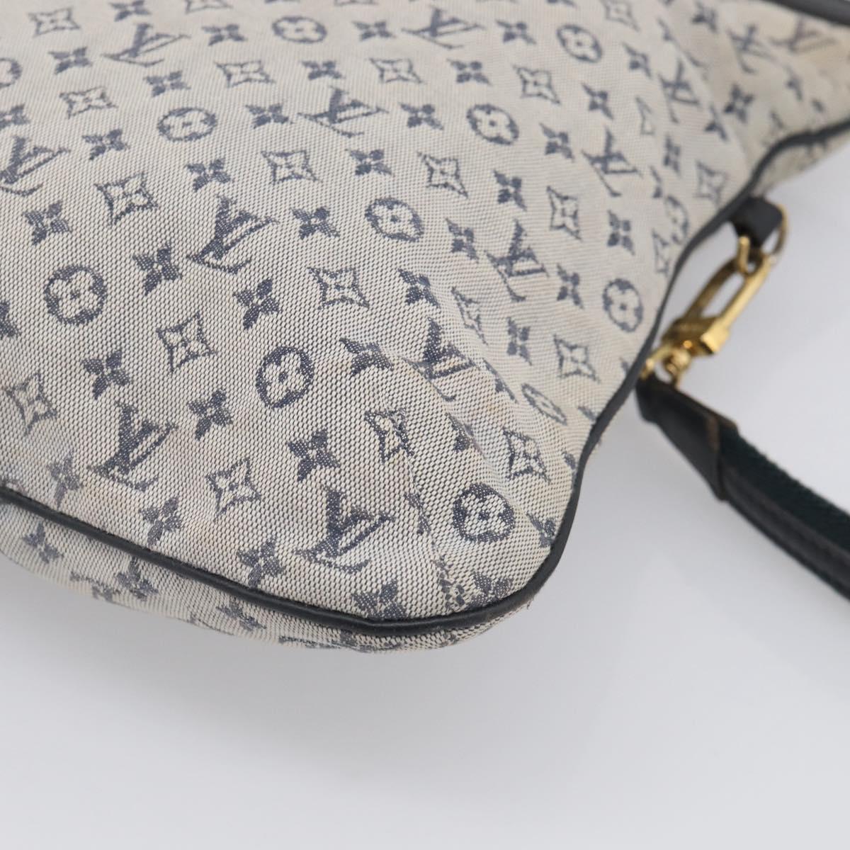 LOUIS VUITTON Monogram Mini Francoise Tote Bag 2way Blue M92208 LV Auth 213421