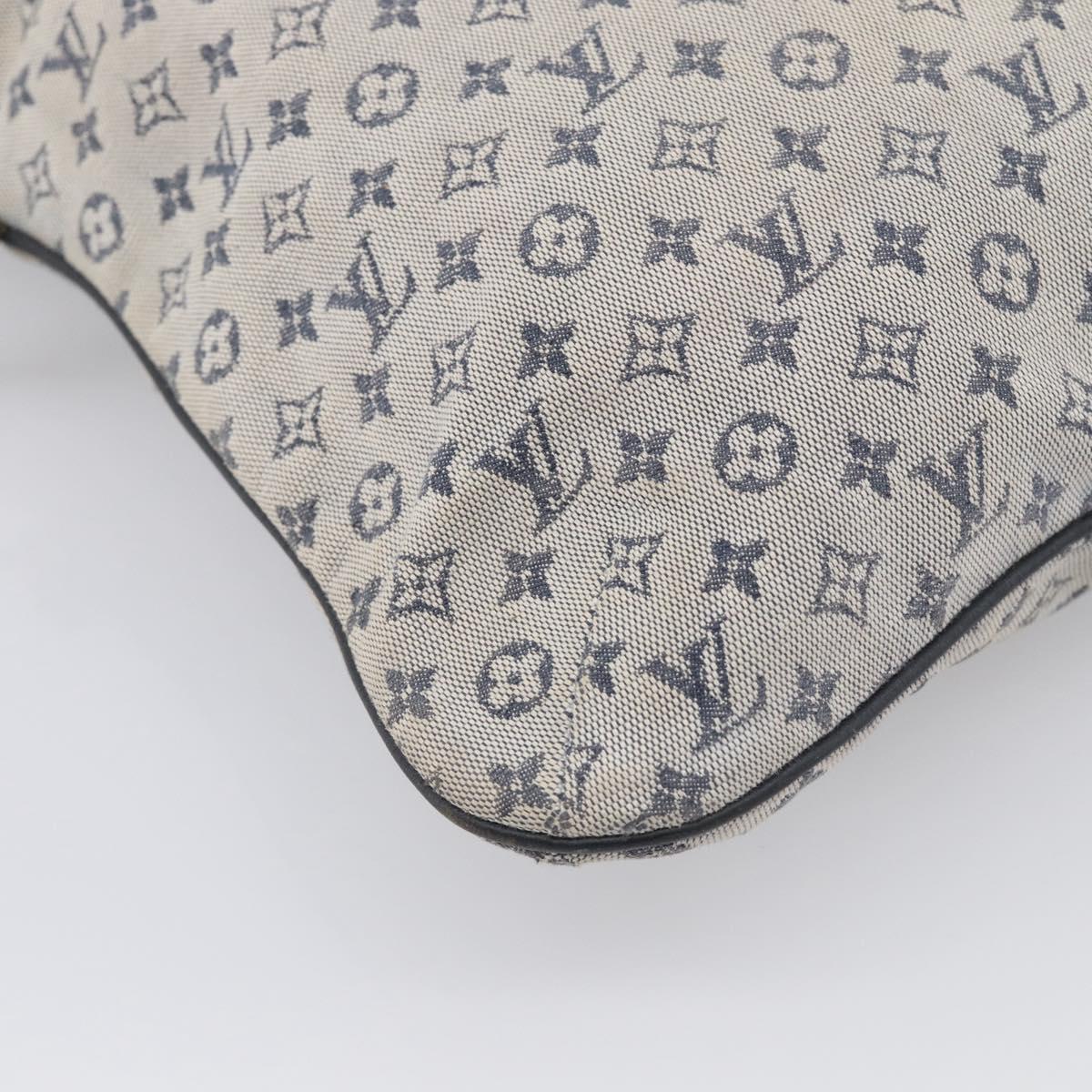 LOUIS VUITTON Monogram Mini Francoise Tote Bag 2way Blue M92208 LV Auth 213421