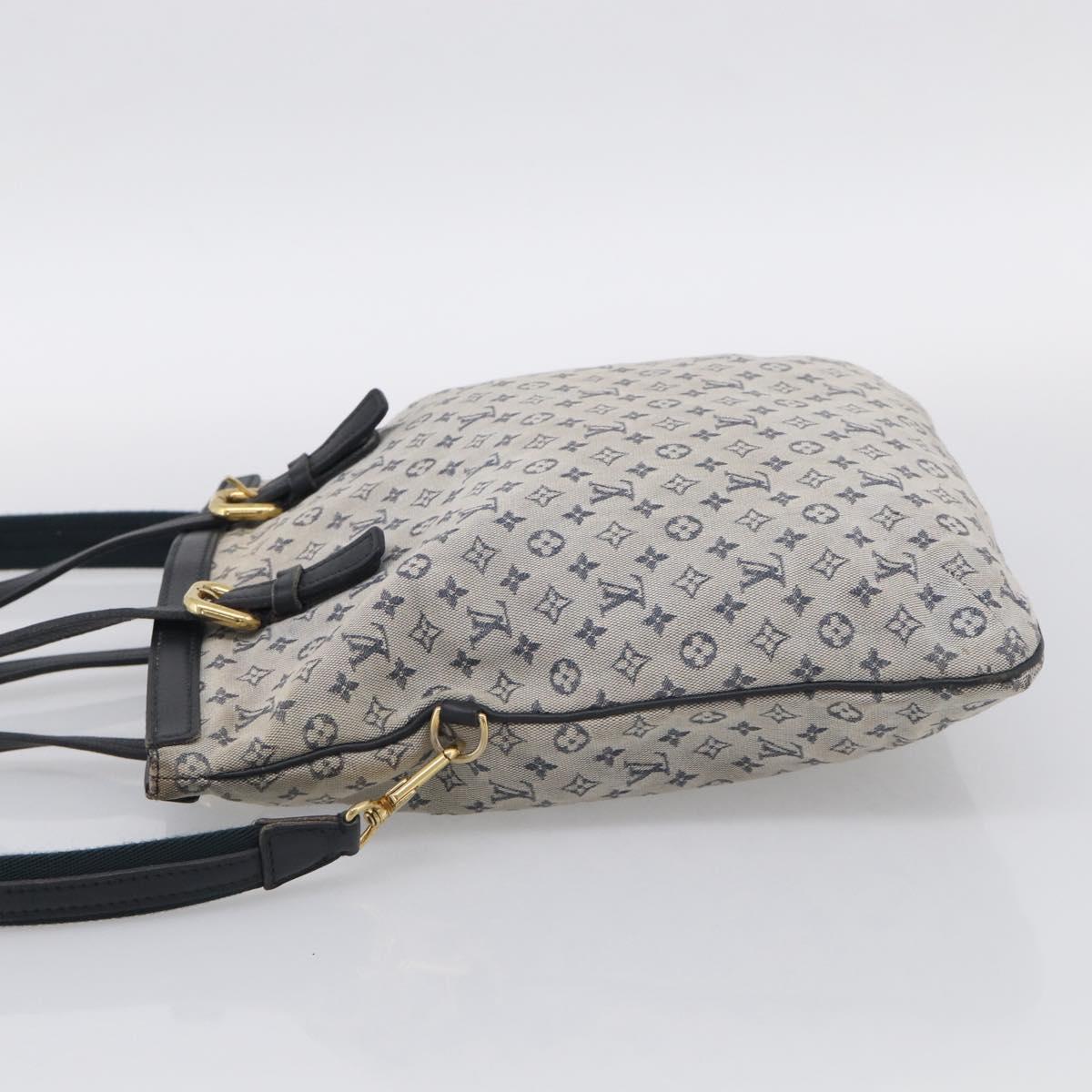 LOUIS VUITTON Monogram Mini Francoise Tote Bag 2way Blue M92208 LV Auth 213421