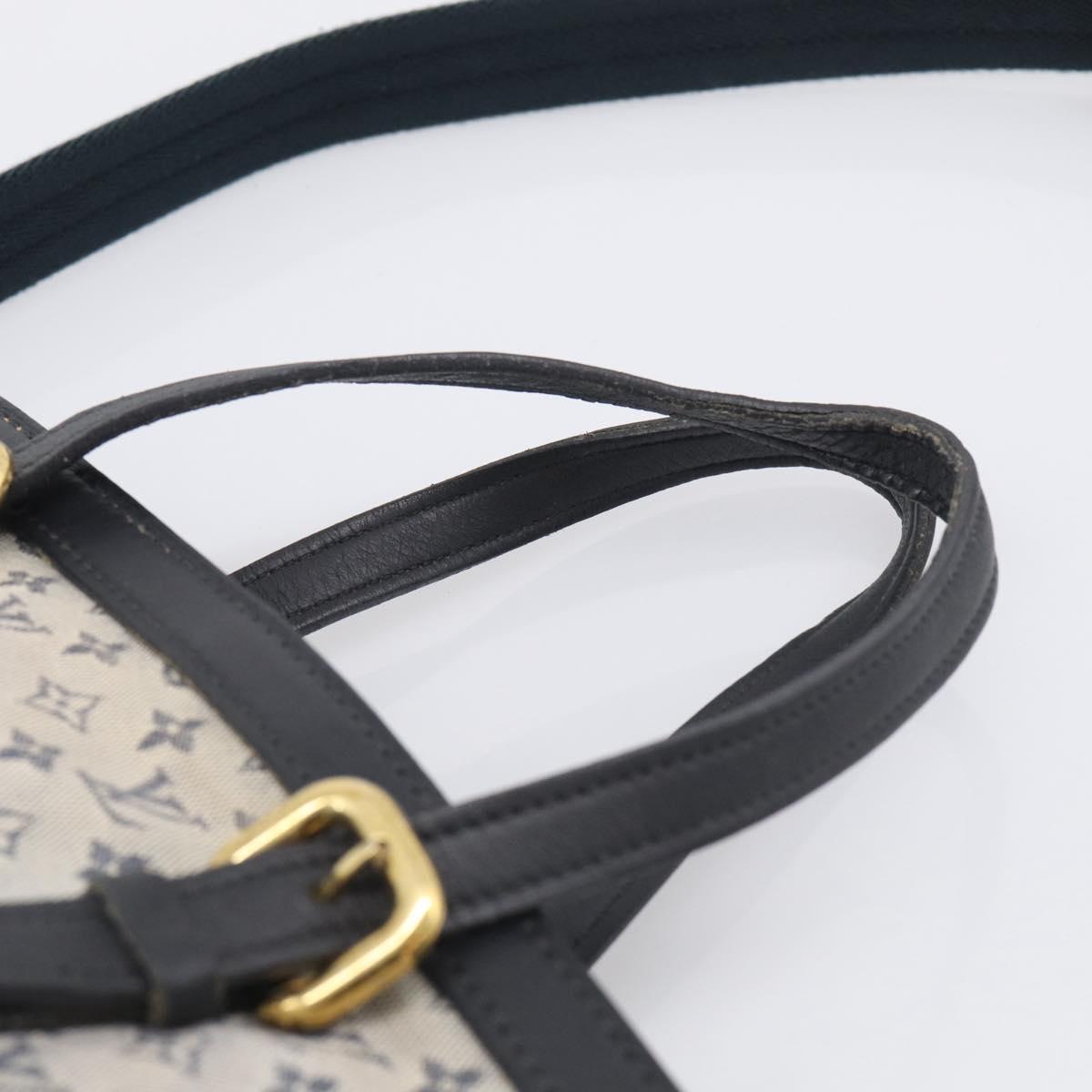 LOUIS VUITTON Monogram Mini Francoise Tote Bag 2way Blue M92208 LV Auth 213421