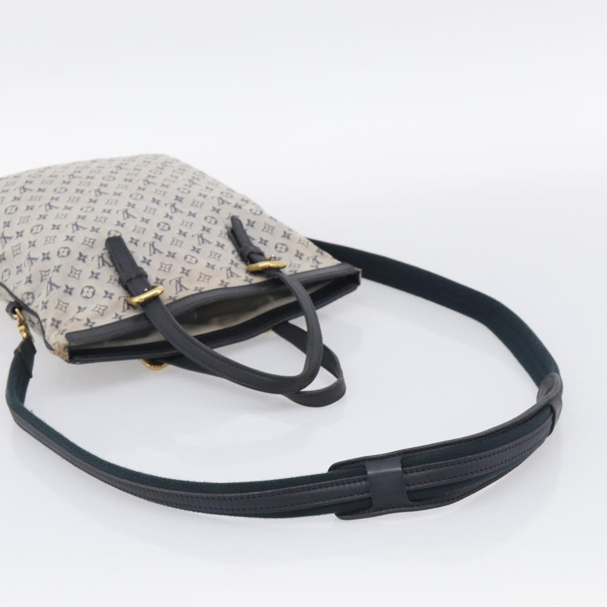 LOUIS VUITTON Monogram Mini Francoise Tote Bag 2way Blue M92208 LV Auth 213421