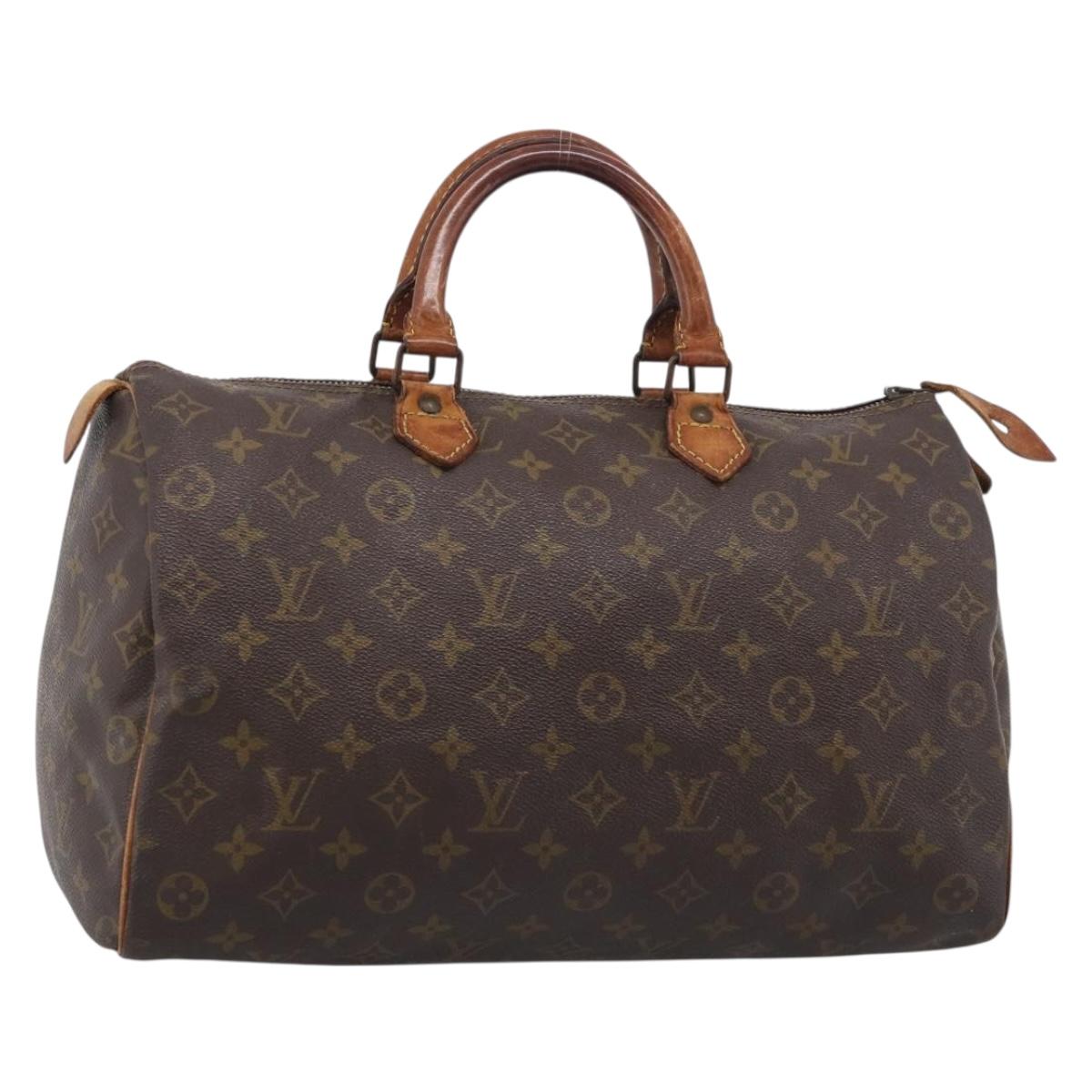 LOUIS VUITTON Monogram Speedy 35 Hand Bag M41524 LV Auth 213422