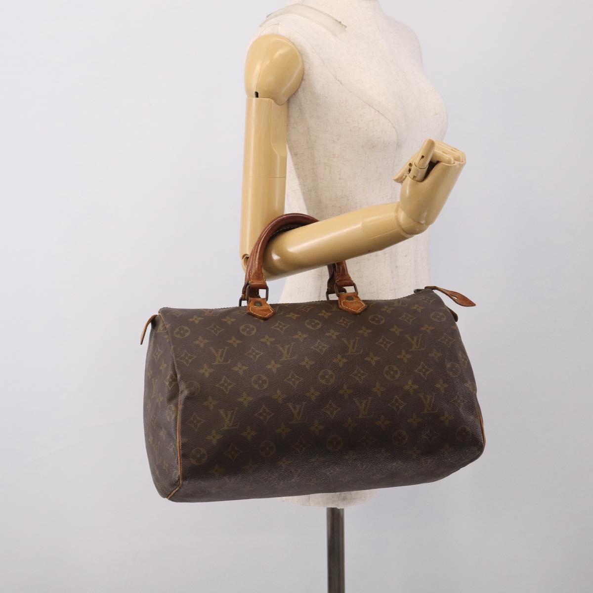 LOUIS VUITTON Monogram Speedy 35 Hand Bag M41524 LV Auth 213422