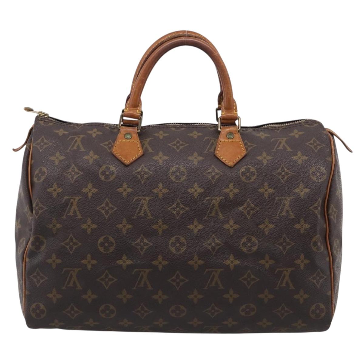 LOUIS VUITTON Monogram Speedy 35 Hand Bag M41524 LV Auth 213423