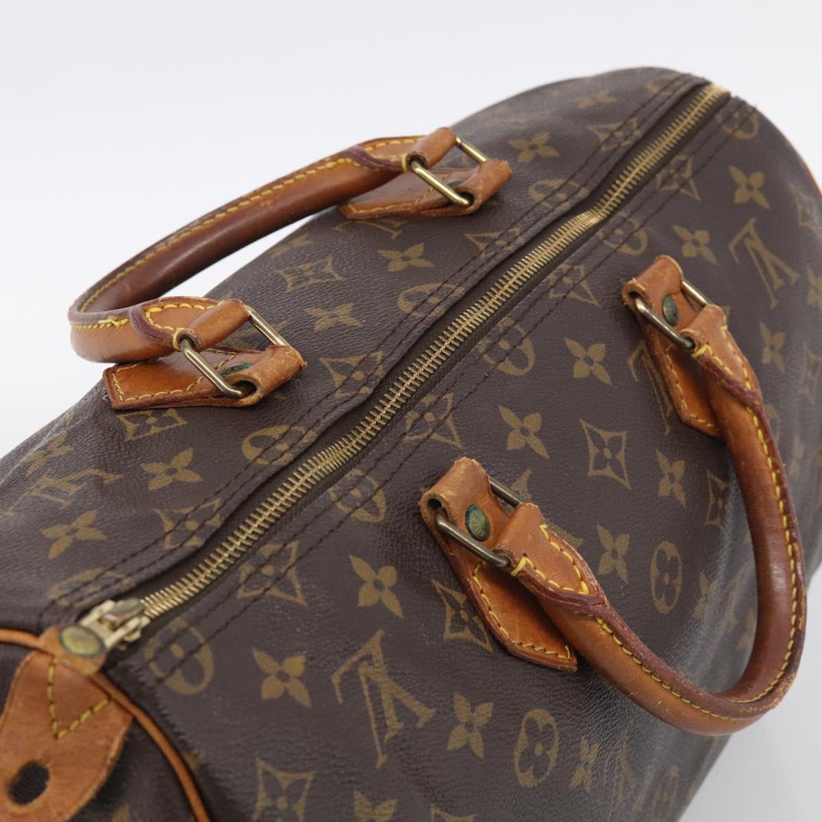 LOUIS VUITTON Monogram Speedy 35 Hand Bag M41524 LV Auth 213423