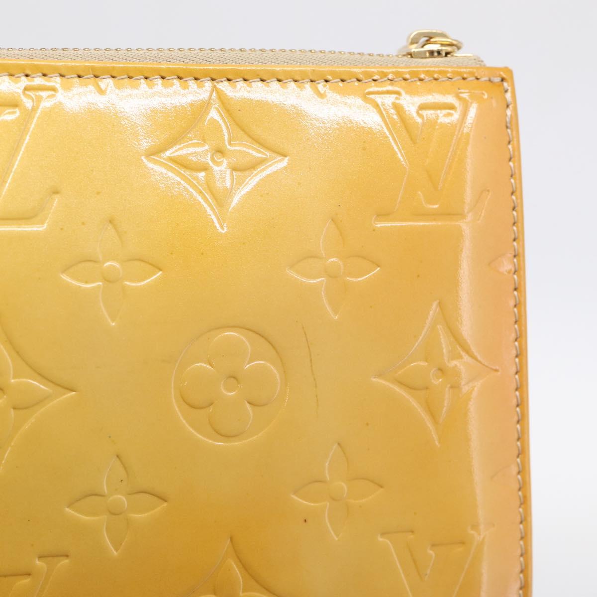 LOUIS VUITTON Monogram Vernis Lexington Pouch Beige M91010 LV Auth 213424A