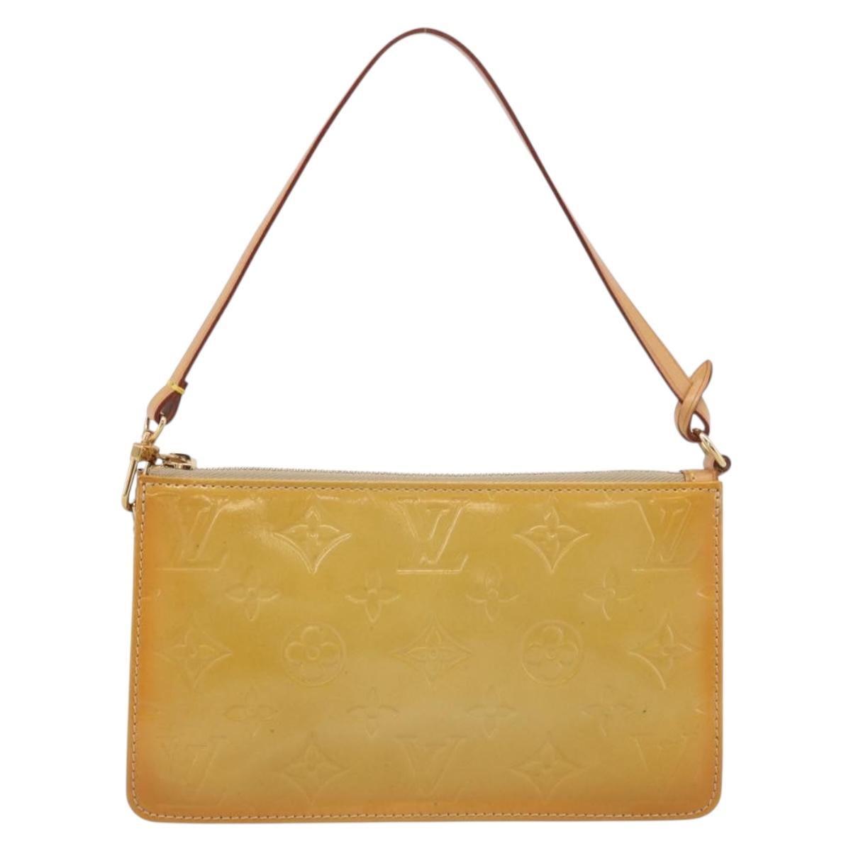 LOUIS VUITTON Monogram Vernis Lexington Pouch Beige M91010 LV Auth 213424A