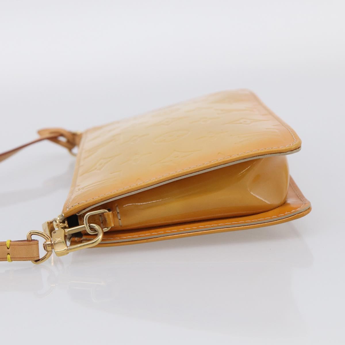 LOUIS VUITTON Monogram Vernis Lexington Pouch Beige M91010 LV Auth 213424A