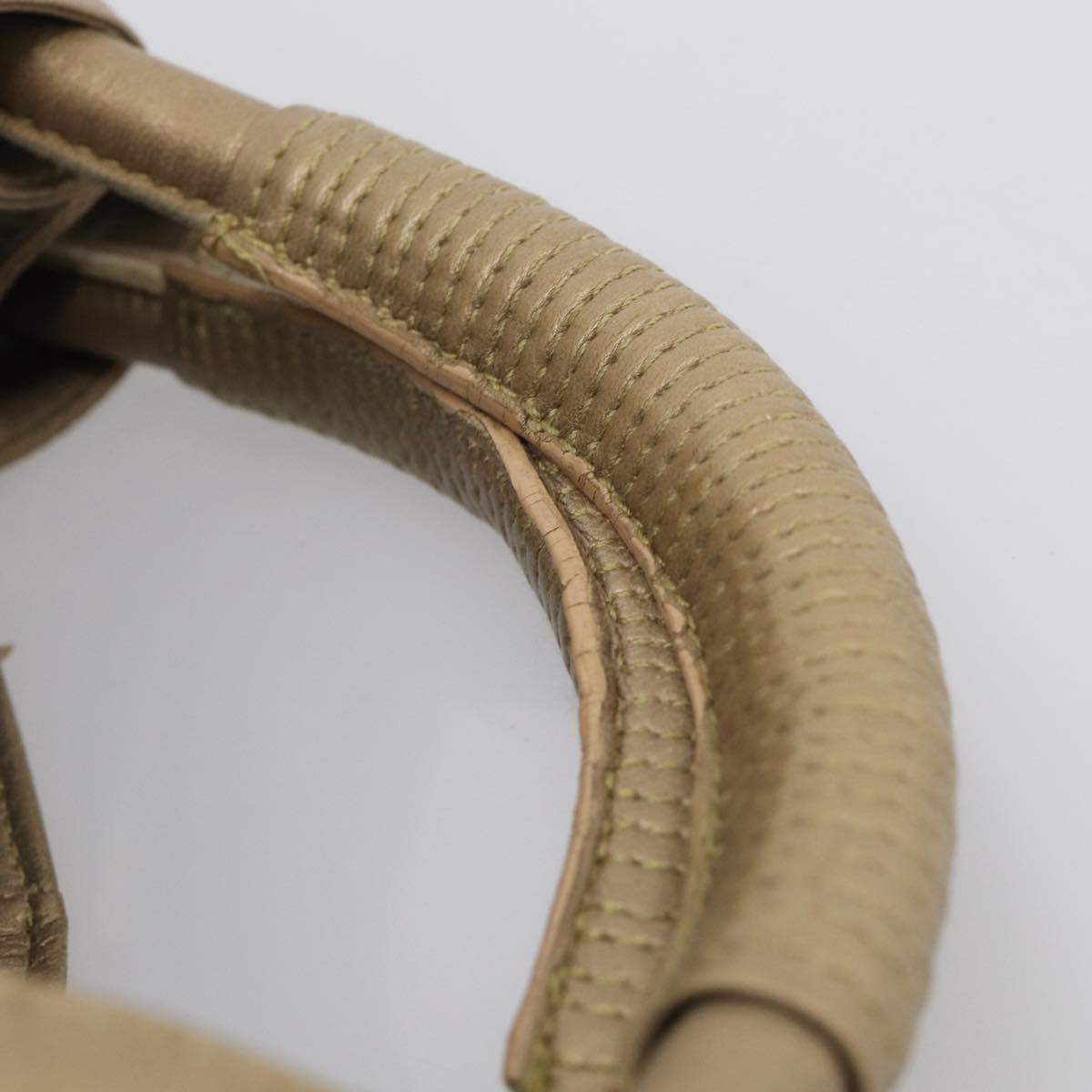 LOEWE Nappa Aire Hand Bag Leather Gold Auth 213425A