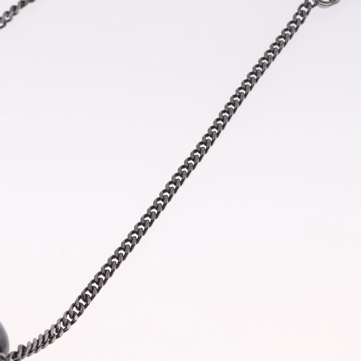 BVLGARI Serpenti Chain Shoulder Bag Leather Gray Silver Auth 213428V