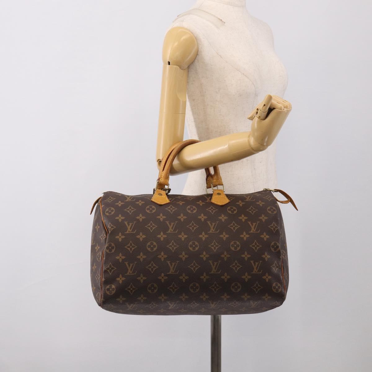 LOUIS VUITTON Monogram Speedy 35 Hand Bag M41524 LV Auth 213430A