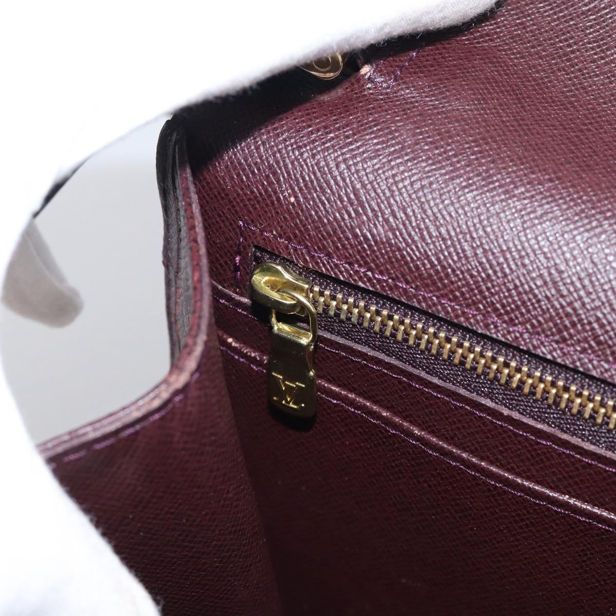 LOUIS VUITTON Taiga Leather Selenga Clutch Bag Acajou M30786 LV Auth 213434A