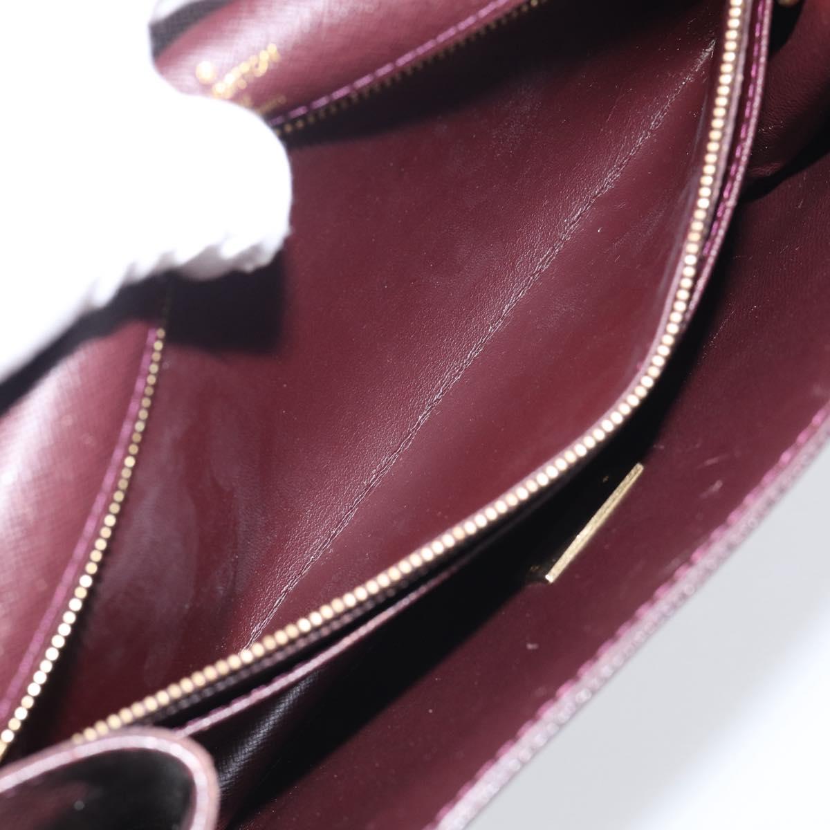 LOUIS VUITTON Taiga Leather Selenga Clutch Bag Acajou M30786 LV Auth 213434A