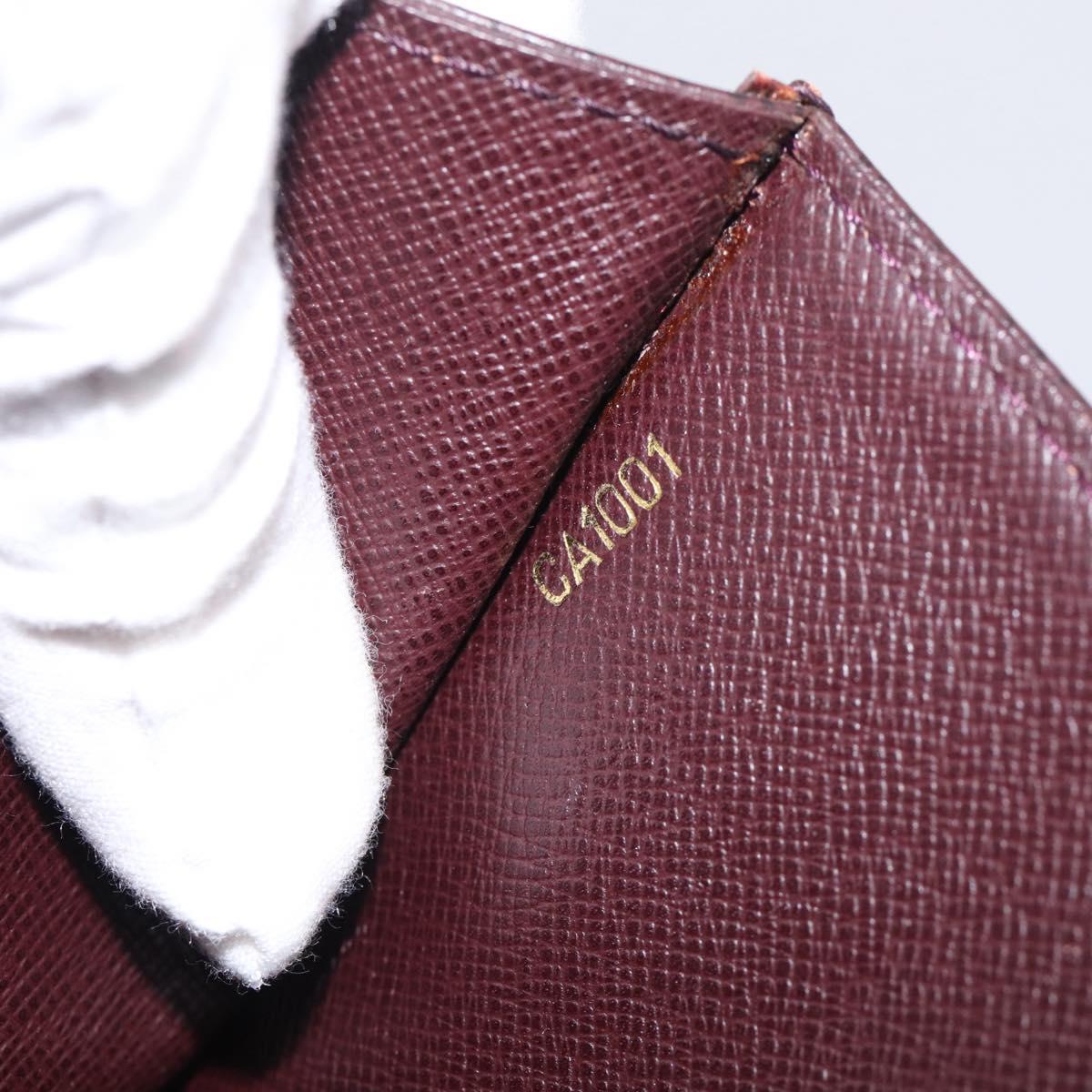 LOUIS VUITTON Taiga Leather Selenga Clutch Bag Acajou M30786 LV Auth 213434A