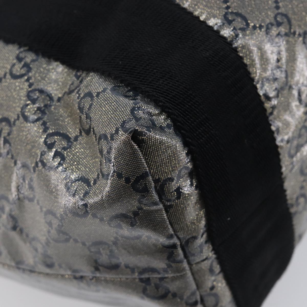GUCCI GG Crystal Tote Bag Coated Canvas Navy 189669 Auth 213436A