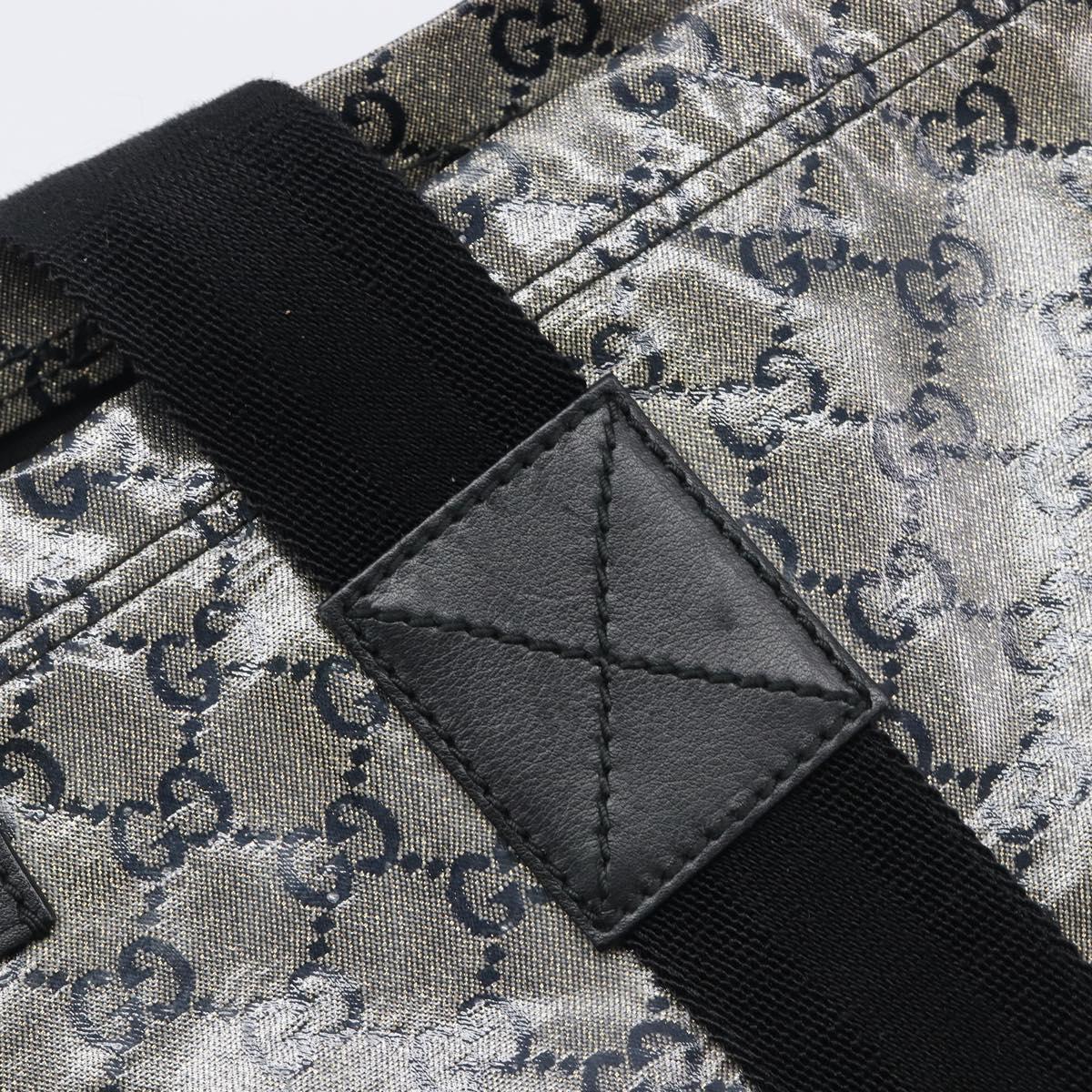 GUCCI GG Crystal Tote Bag Coated Canvas Navy 189669 Auth 213436A