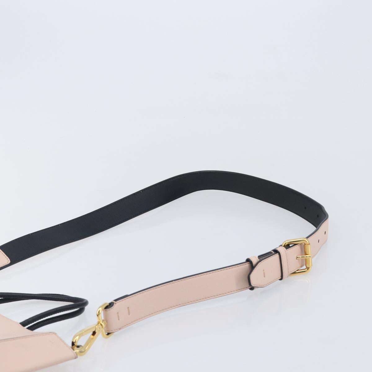 FENDI Hand Bag Leather 2way Pink Gold Auth 213439