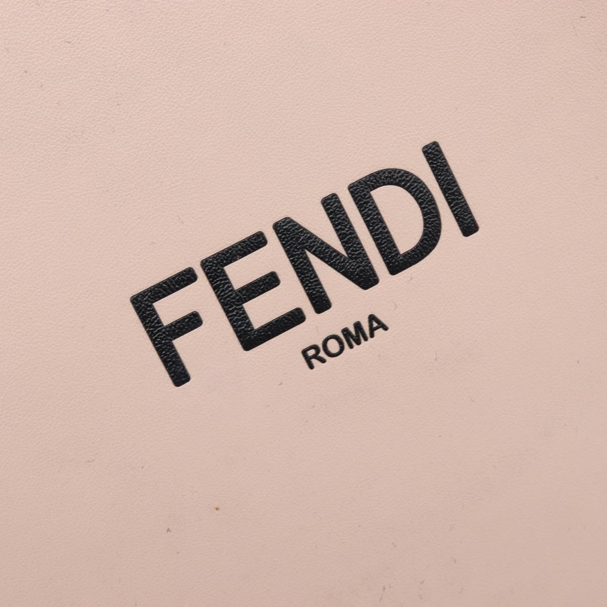 FENDI Hand Bag Leather 2way Pink Gold Auth 213439