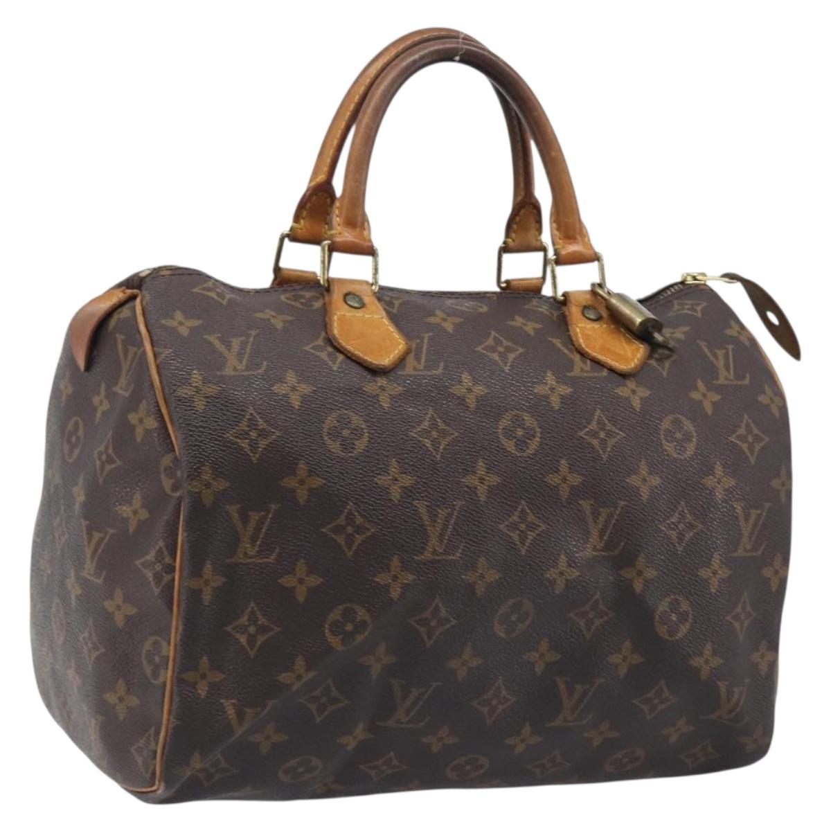 LOUIS VUITTON Monogram Speedy 30 Hand Bag M41526 LV Auth 213440A