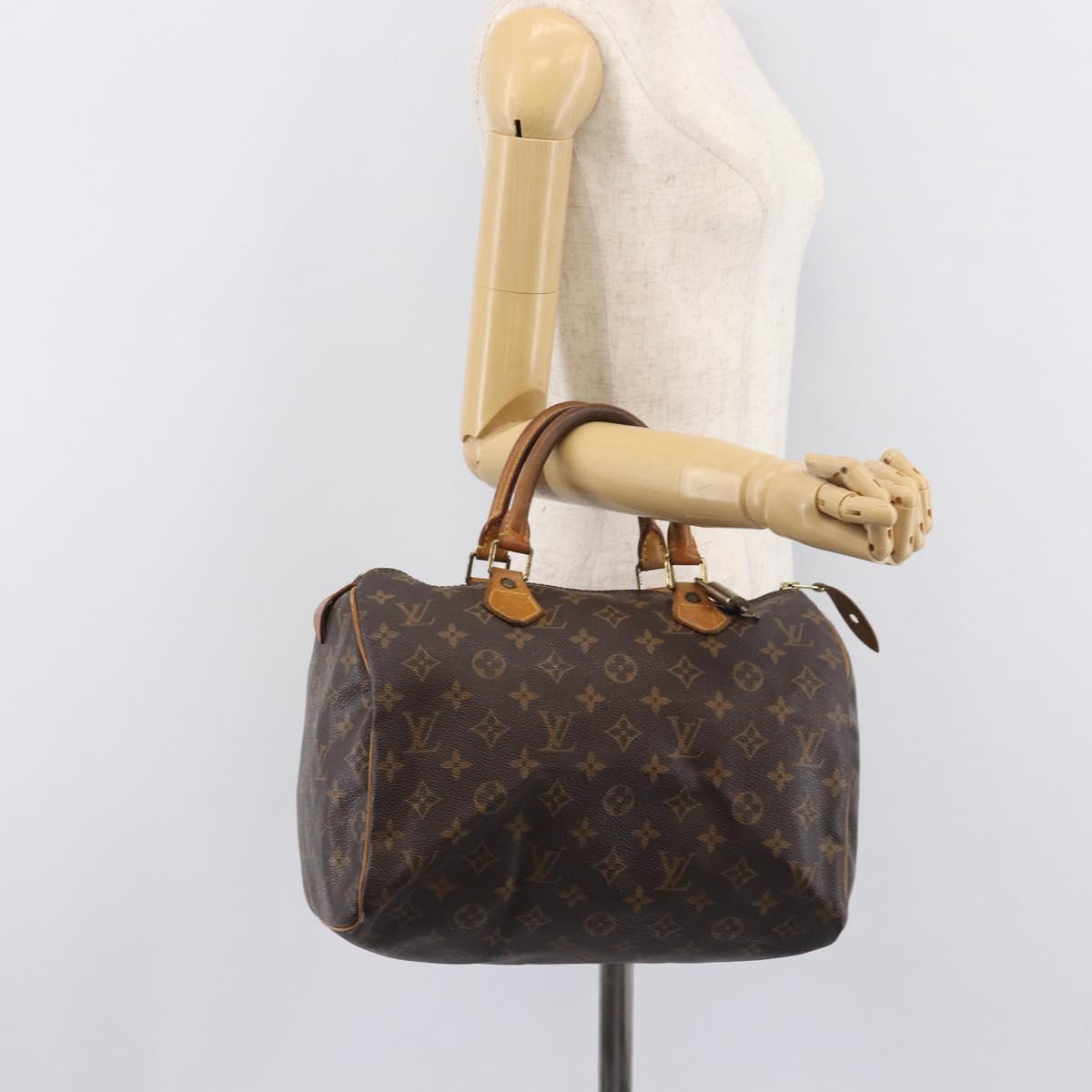 LOUIS VUITTON Monogram Speedy 30 Hand Bag M41526 LV Auth 213440A