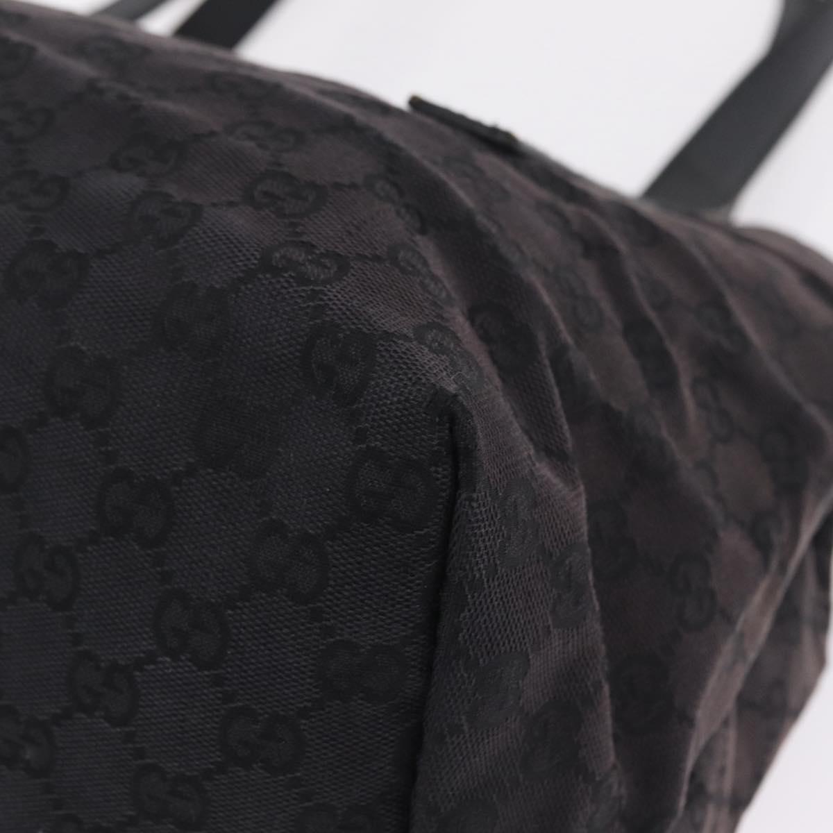 GUCCI GG Canvas Shoulder Bag Black Silver 019 0493 1669 Auth 213443