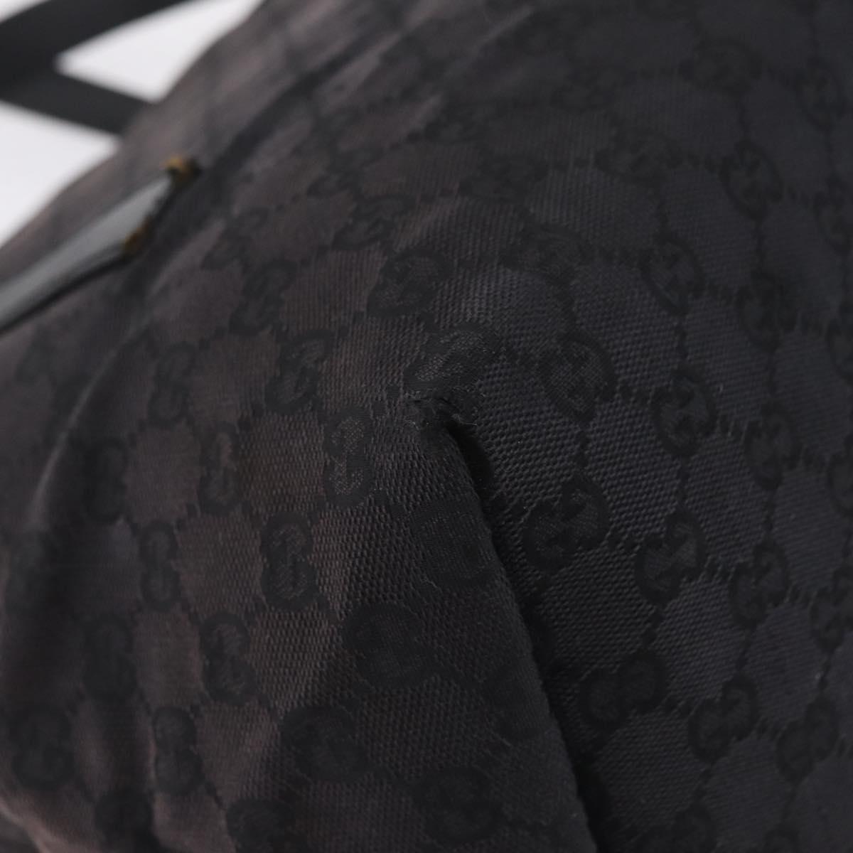 GUCCI GG Canvas Shoulder Bag Black Silver 019 0493 1669 Auth 213443