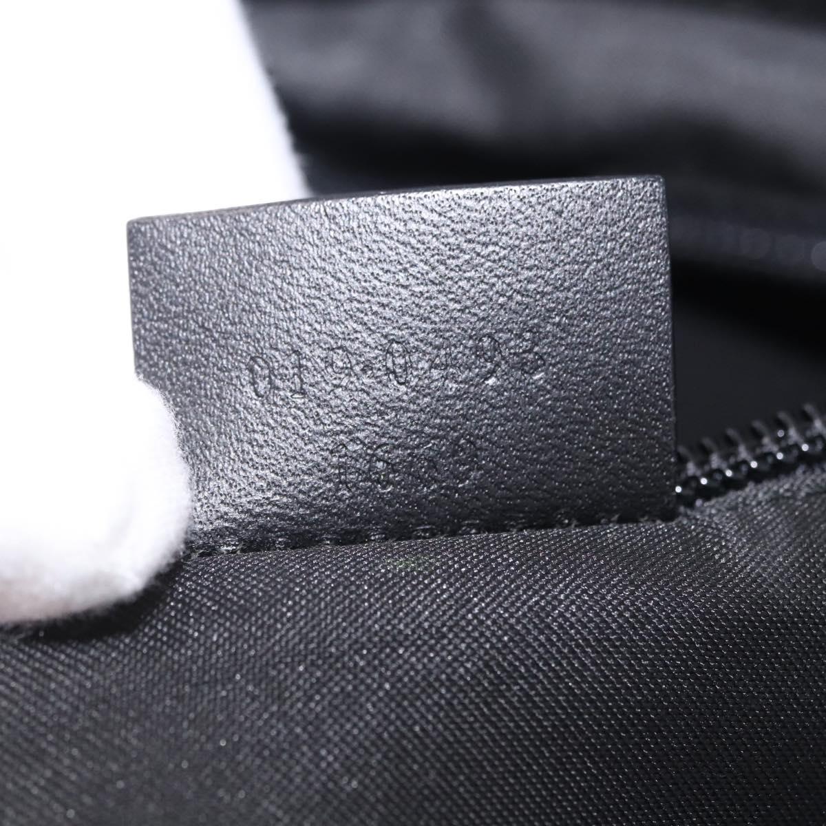 GUCCI GG Canvas Shoulder Bag Black Silver 019 0493 1669 Auth 213443