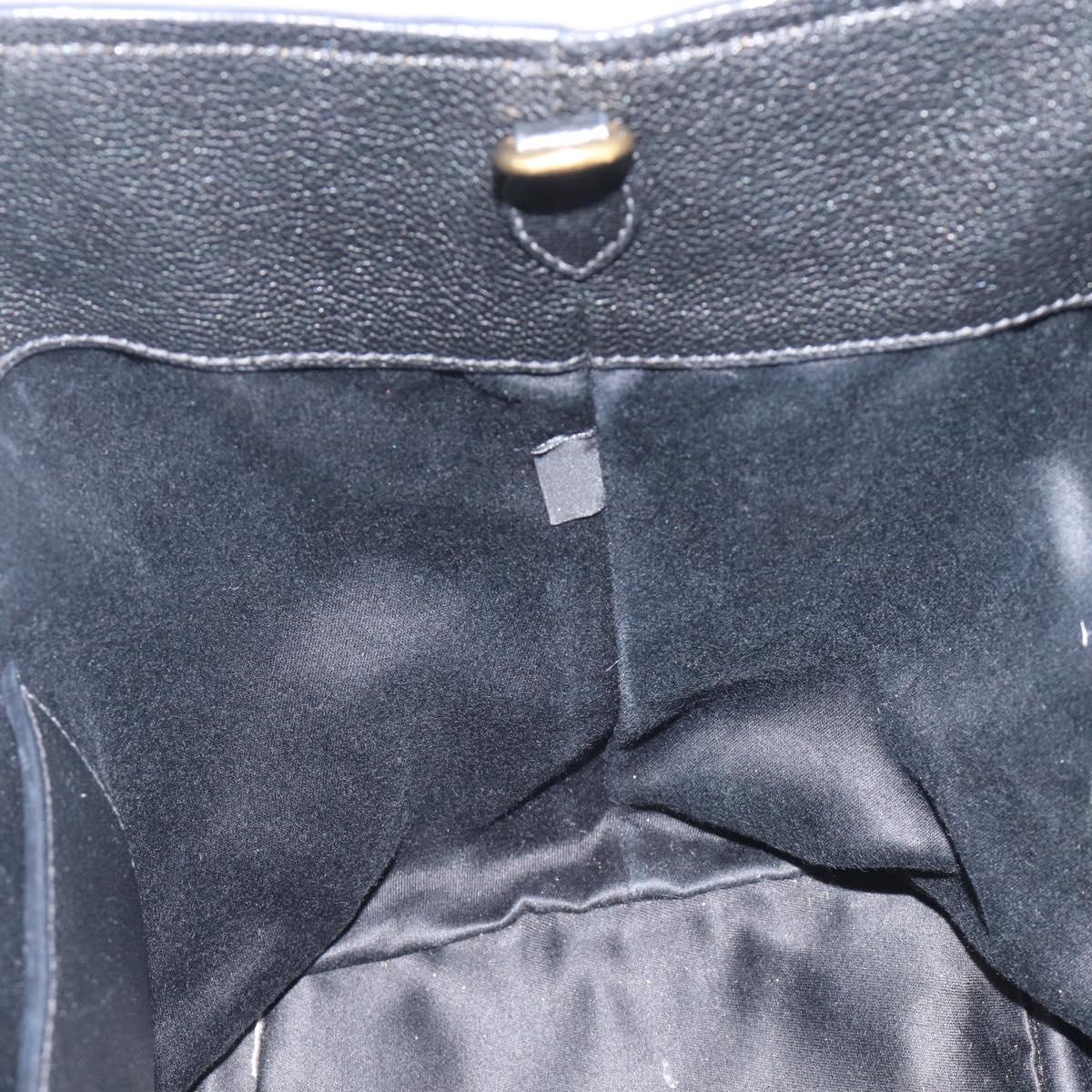 Miu Miu Hand Bag Leather Black Gold Auth 213444
