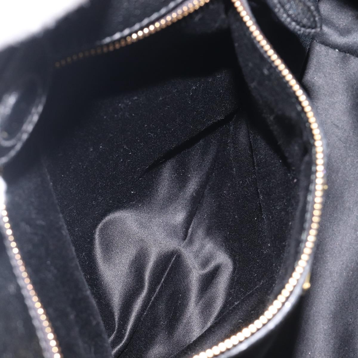 Miu Miu Hand Bag Leather Black Gold Auth 213444